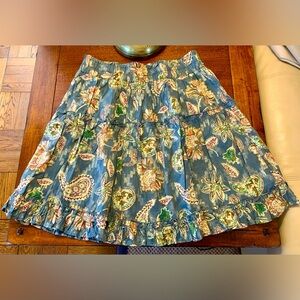 Bishop + Young woman’s floral metallic skirt size medium